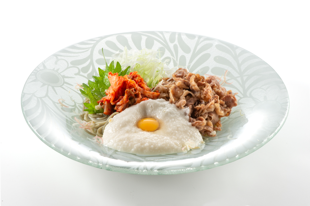 スタミナ満点！キムとろ肉ぶっかけそば